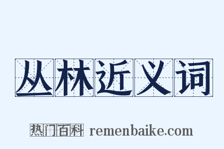 丛林近义词是什么意思的图片